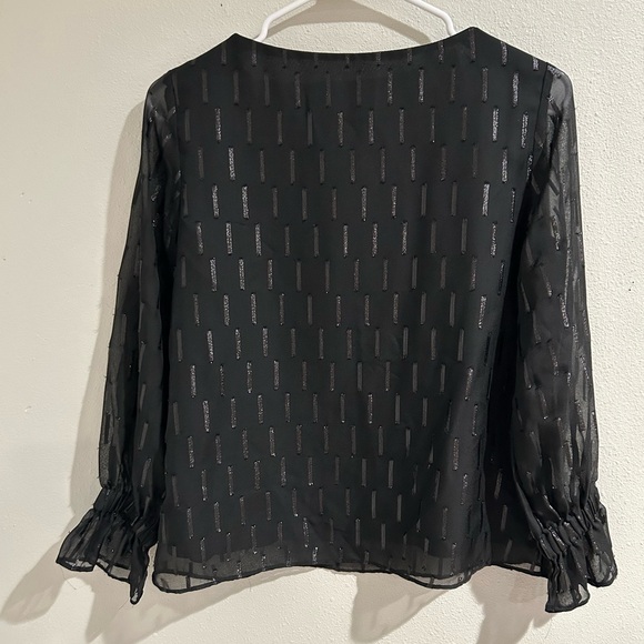 Banana Republic Black Sheer Blouse - Picture 5 of 5
